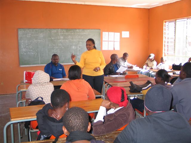 Shilela Malatjie (NMMU Trust) with learners